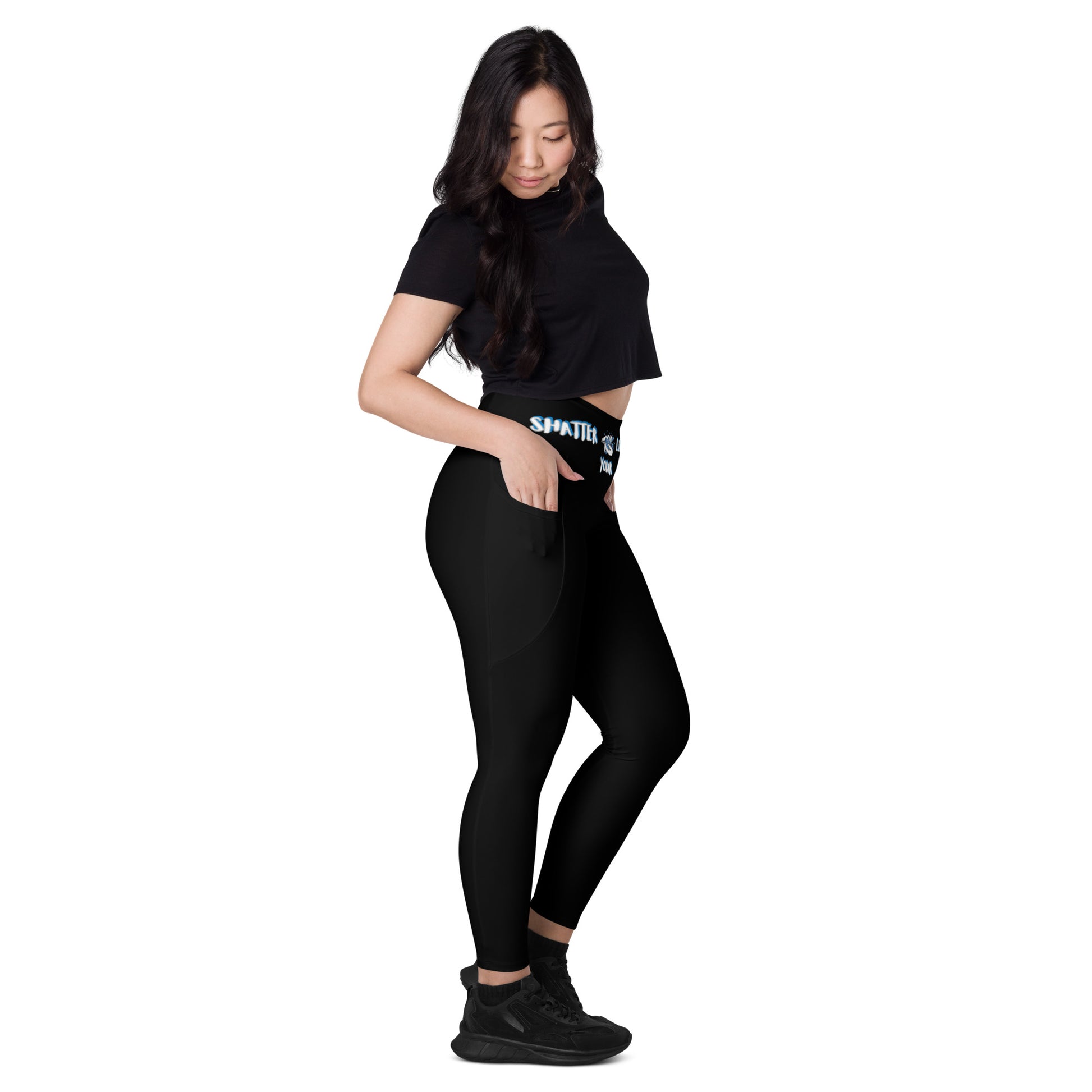 " Shatter Your Limitations" Leggings with pockets - Apply Pressure Fitness